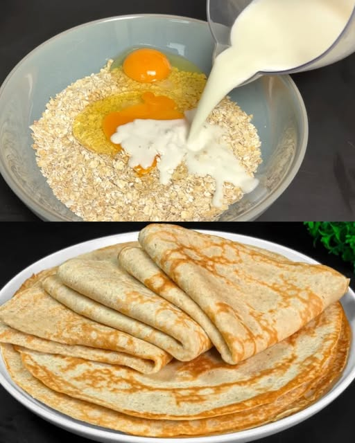 Crêpes dorées au lait d’avoine