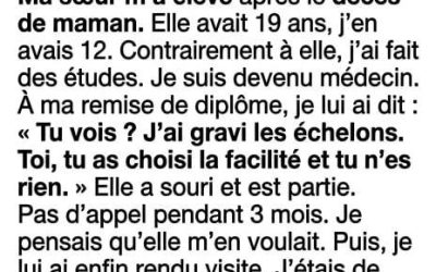 J’ai traité ma sœur de « moins que rien » après qu’elle m’a élevée — puis j’ai compris à quel point j’avais tort