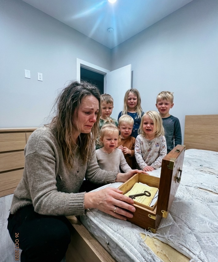 Après le décès de mon mari, qui m’a laissée seule avec six enfants, j’ai découvert une boîte qu’il avait cachée au fond du matelas de notre fils. Daniel et moi étions mariés depuis seize ans. Il était l’incarnation même du père et du mari dévoué. Nous étions une famille de huit, savourant la vie au rythme paisible du quotidien, jusqu’à ce qu’un diagnostic de cancer dévastateur, il y a deux ans, bouleverse tout. Nous nous sommes battus de toutes nos forces. Même les jours les plus difficiles, Daniel s’asseyait sur le tapis, construisait des Legos avec les enfants et leur chuchotait des histoires avant de les endormir. Ces deux années ont été un marathon douloureux, fait d’espoir et d’épuisement. Nous avons tout fait pour le sauver, mais il y a trois semaines, nous l’avons perdu. J’ai eu l’impression que le sol se dérobait sous mes pieds. Après les funérailles, j’étais incapable de fonctionner, je me déplaçais comme un fantôme pour le bien de nos enfants. Il y a quelques jours, mon fils de dix ans est venu se plaindre. « Maman, j’ai très mal au dos », m’a-t-il dit. Je l’ai examiné, mais tout semblait normal. Comme il avait eu entraînement la veille, j’ai supposé qu’il s’agissait d’un simple claquage et je lui ai appliqué la pommade recommandée par le médecin. Mais le lendemain, il était de retour. « Maman, je n’arrive plus à dormir. Le matelas me fait tellement mal. » Je me suis demandé si un ressort n’était pas cassé et ne perçait pas le matelas. Au premier abord, le matelas semblait parfaitement normal. Mais en passant la main dessus, j’ai senti un objet dur et distinct, profondément enfoui dans le rembourrage. J’ai retourné le matelas et j’ai remarqué de petites coutures irrégulières, comme si quelqu’un avait coupé le tissu et l’avait recousu grossièrement. Un frisson m’a parcouru l’échine. J’ai déchiré l’emballage et j’en ai sorti une petite boîte en métal assez lourde. Mon cœur battait la chamade. À l’intérieur se trouvaient plusieurs documents officiels, un trousseau de clés que je n’avais jamais vu et une lettre récente de mon mari. Mes mains tremblaient tellement que j’avais du mal à tenir le papier. « Ma chérie, commença-t-il, si tu lis ceci, c’est que je suis parti. Il y a une partie de ma vie que je n’ai pas pu te révéler de mon vivant. Je ne suis pas celui que tu croyais, et tu mérites de connaître la vérité… » À la dernière phrase, la vérité me frappa de plein fouet : j’avais passé seize ans avec un inconnu. Allongée sur le sol de ma chambre, je poussai un cri rauque. « Mon Dieu, Daniel, qu’as-tu fait ?!» LIRE LA SUITE CI-DESSOUS.