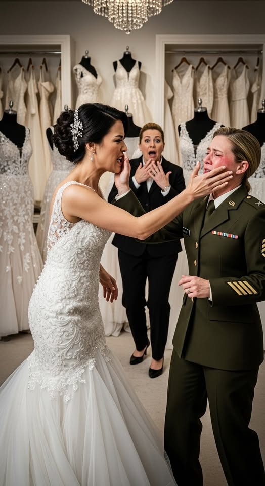 Ma sœur m’a giflée pendant l’essayage de sa robe de mariée… alors j’ai annulé la carte qui finançait son mariage