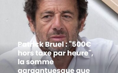 Patrick Bruel : “500€ hors taxe par heure”, la somme gargantuesque que touche son avocate pour le défendre