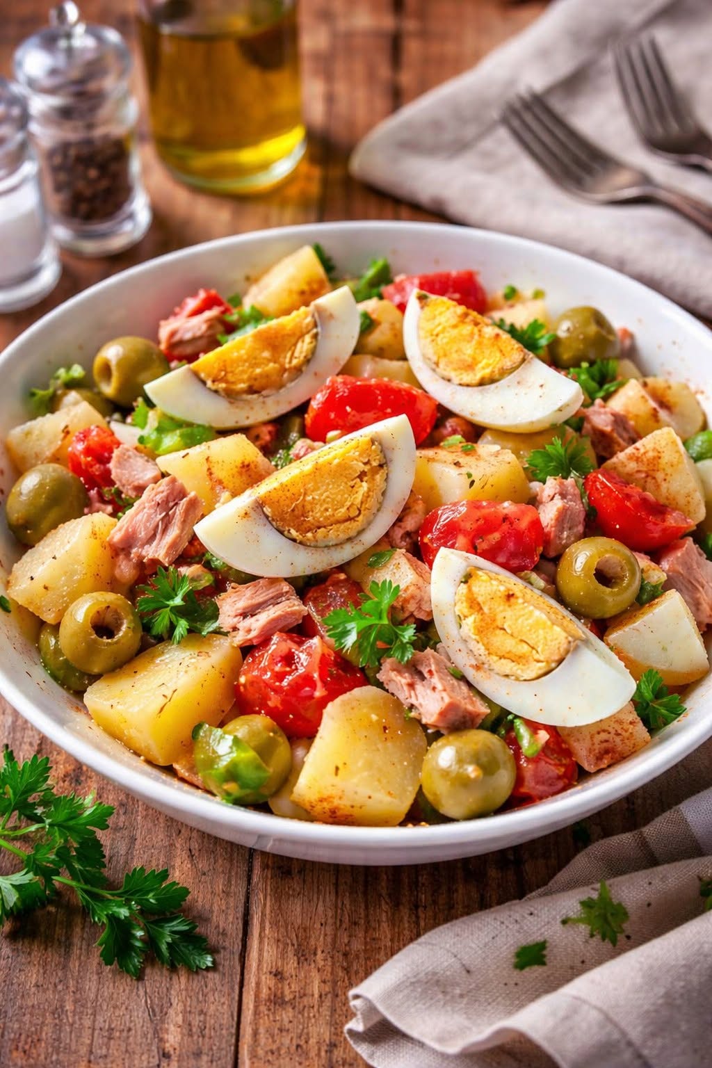 Salade méditerranéenne de pommes de terre et de thon