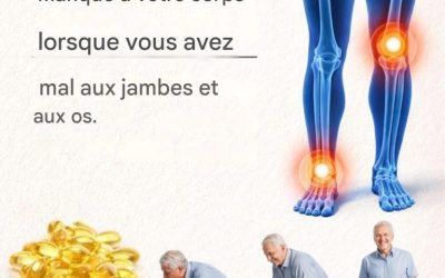 Une vitamine essentielle qui soulage les douleurs aux jambes et aux os.