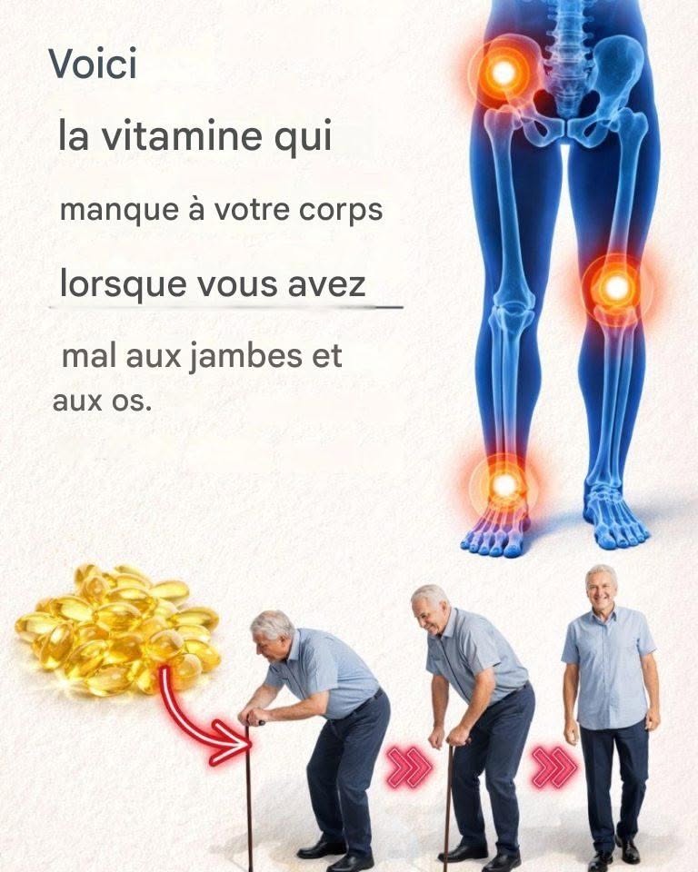 Une vitamine essentielle qui soulage les douleurs aux jambes et aux os.