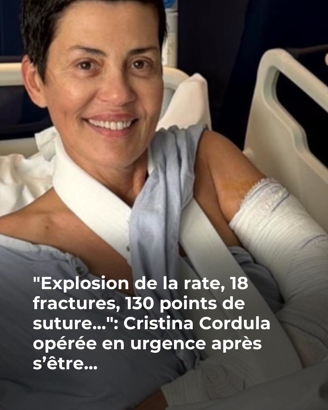 “J’ai fait une chute en allant à la gym” : Cristina Cordula donne de ses nouvelles après s’être cassé le coude juste avant de partir en vacances