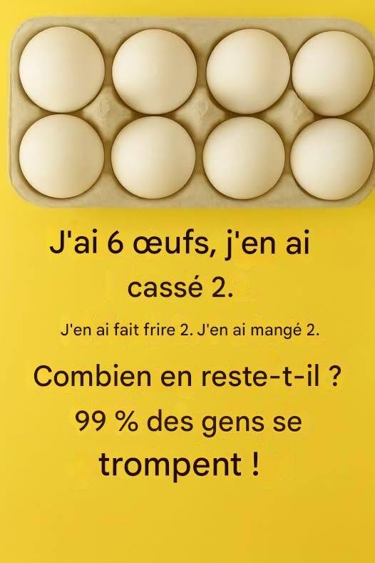 L’énigme des 6 œufs — La réponse révélée