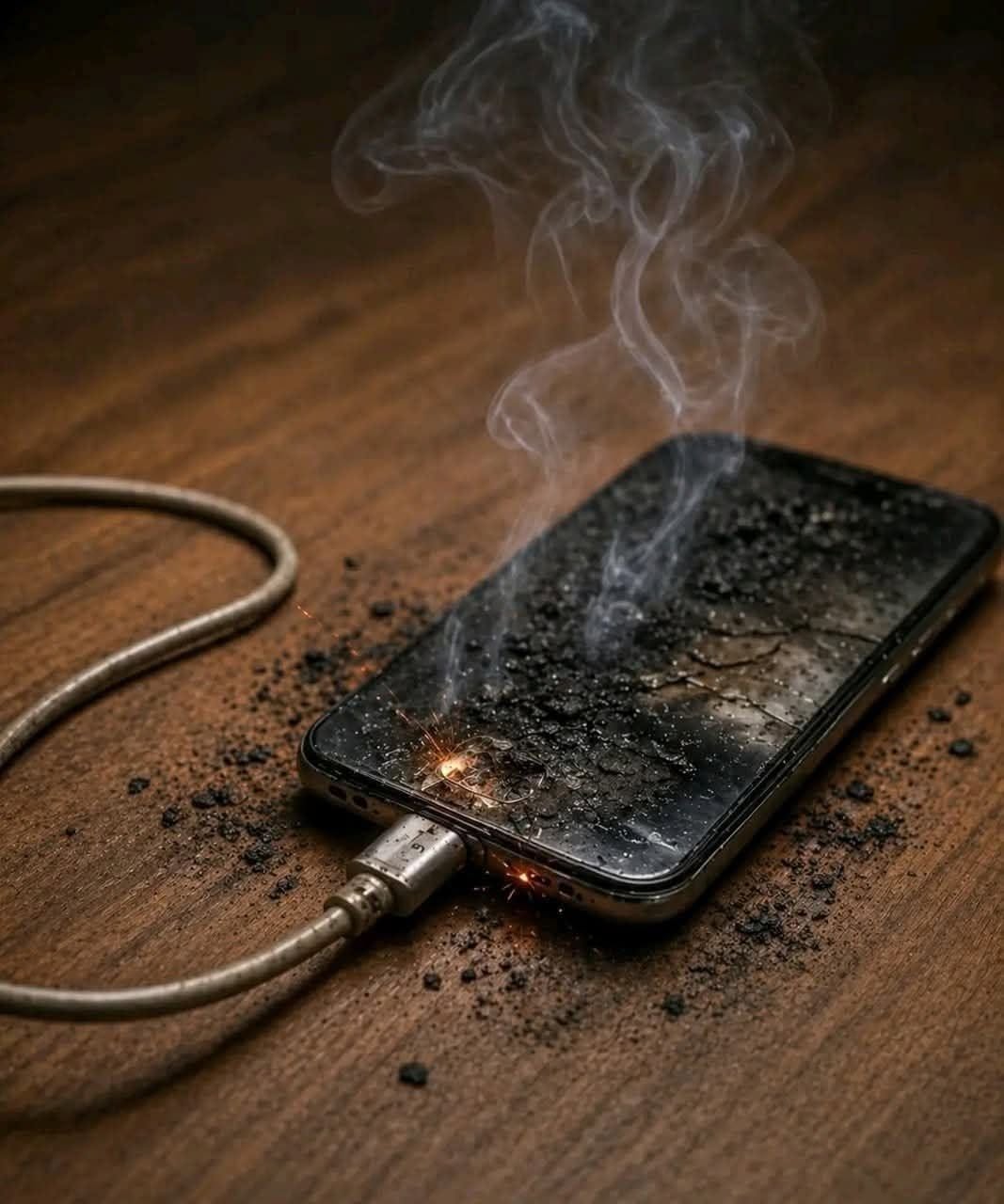 Avertissement : Ne branchez jamais le chargeur de cette façon… voir plus…
