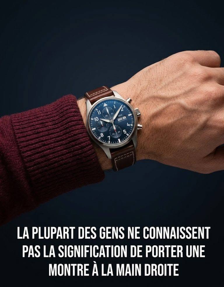 Que signifie porter une montre au poignet droit ?