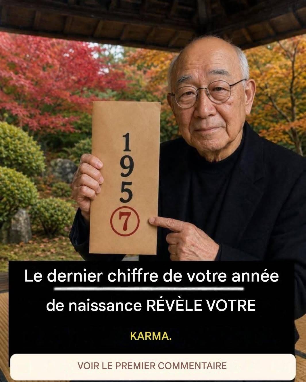 Regardez le dernier chiffre de votre année de naissance et découvrez votre karma caché.👇👇