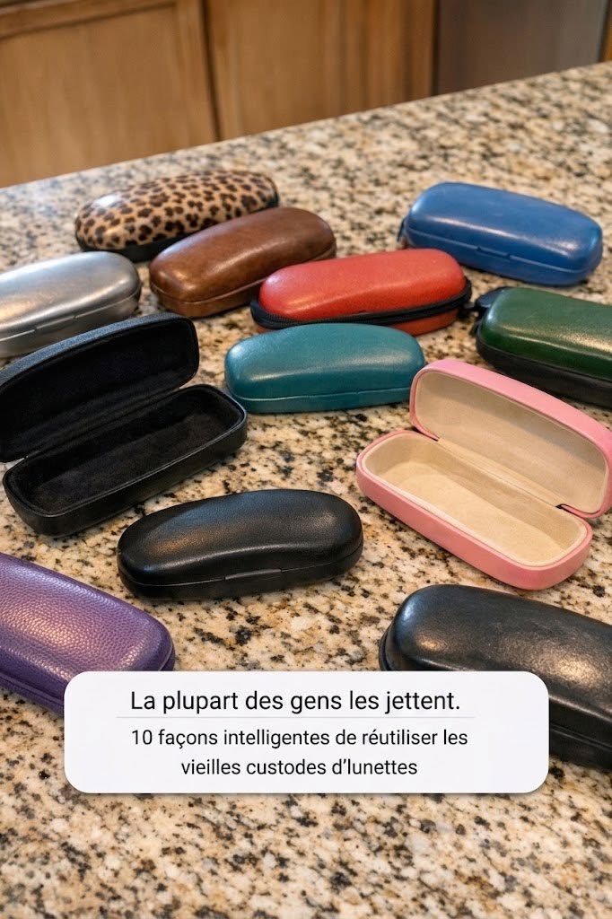 La plupart des gens les jettent. 10 astuces ingénieuses pour réutiliser vos vieux étuis à lunettes.