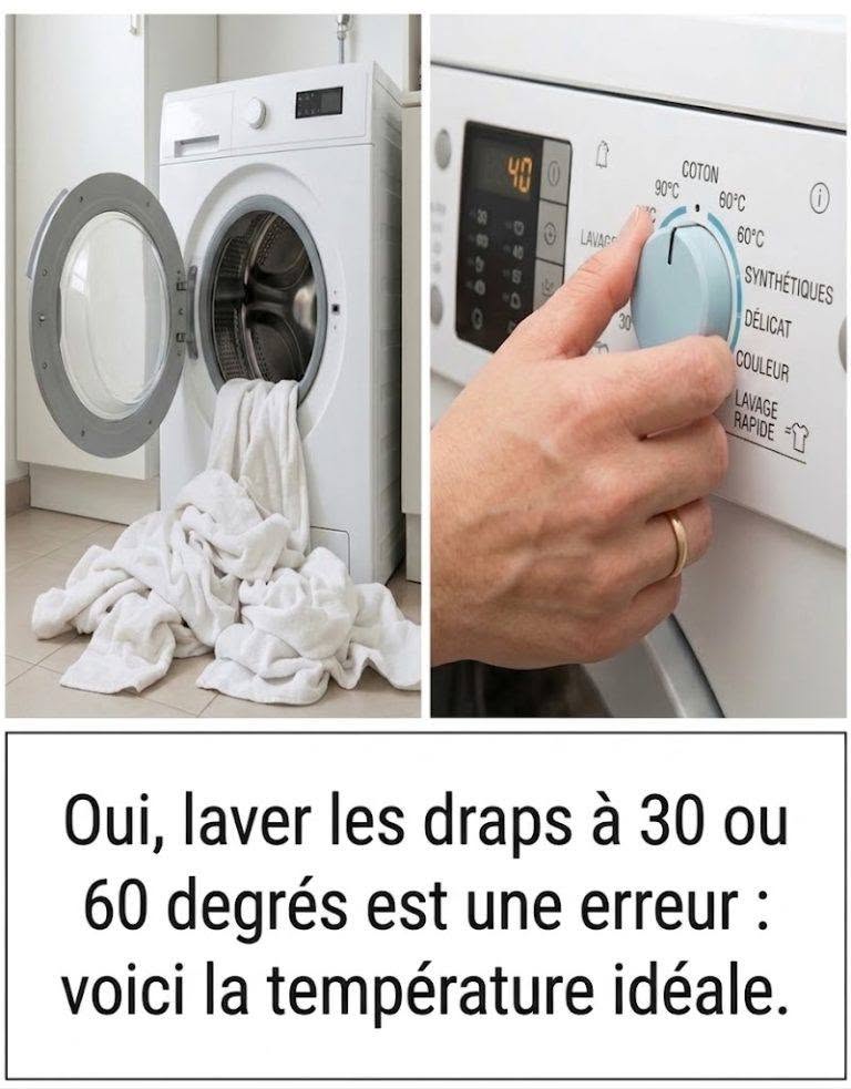 Oui, laver les draps à 30 et 60 degrés est une erreur : voici la bonne température⬇